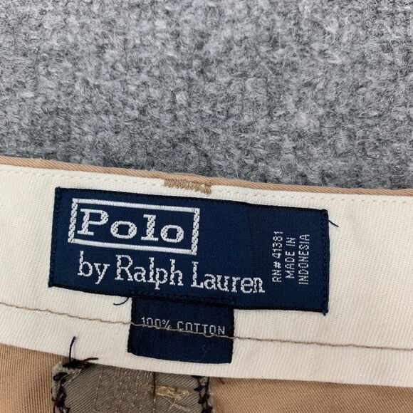 Polo Ralph Lauren Pant Mens 38 Warm Stone Chino High Rise Flat Front Cotton - Picture 4 of 16
